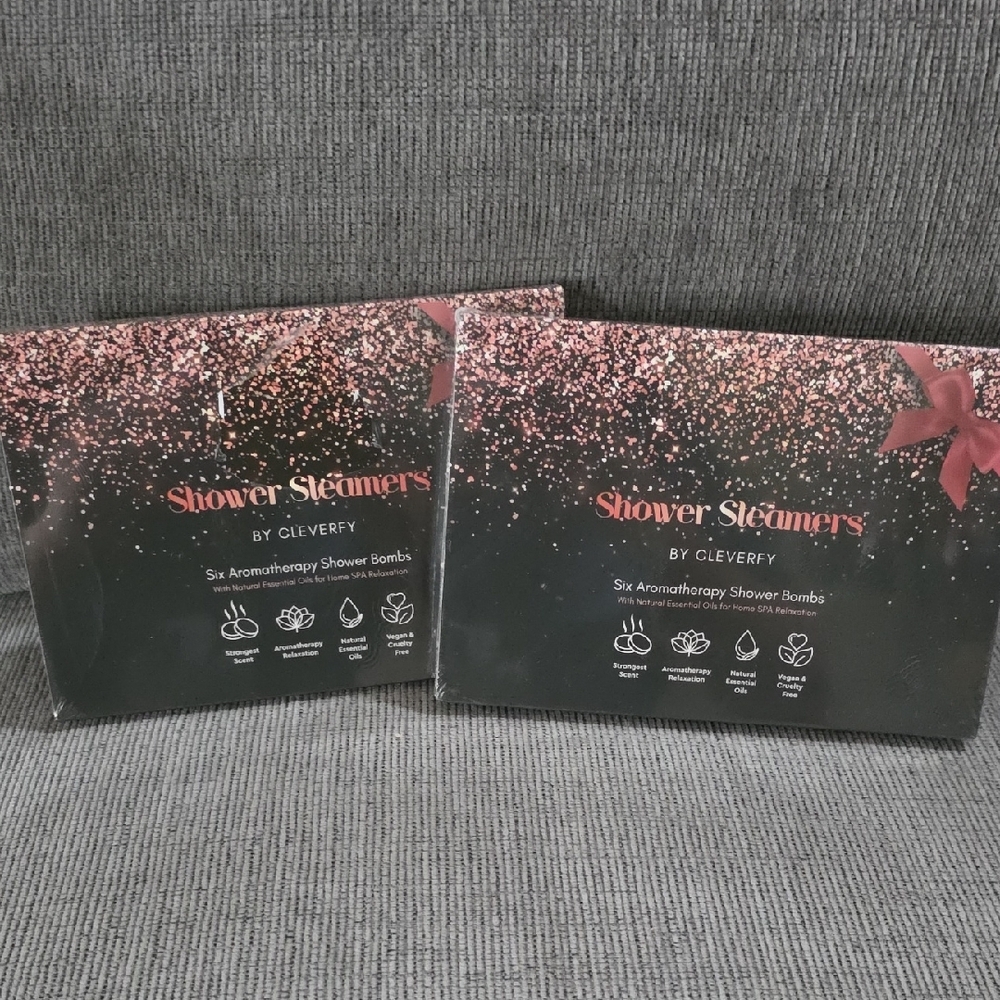Shower Steamers By Cleverfy, Set Of 2, Each Has 6 Aromatherapy Bombs, New.
